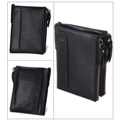 China Hotsale Amazon RFID Genuine Leather RFID Blocking Men's Wallet Large Capacity Multiple Pocket Leather Wallet for sale