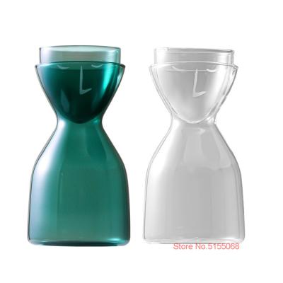 China WVII Viable Original Design Kettle Cold Cup Set Folder Nordic Lemonade Drinkware Tea Bottle Heat Resistant Glass Scented Flask for sale