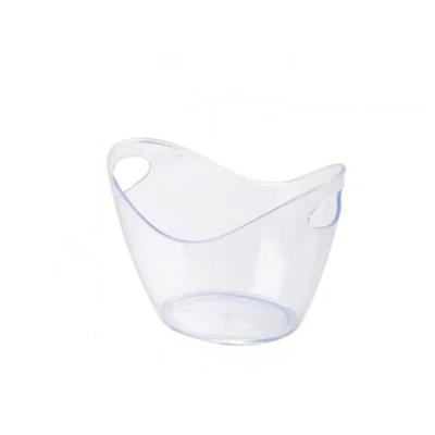 China Viable Colorful Popular Creative Bar Ice Bucket Ingot Shape Ice Bucket Wine Thickening Clear Plastic Ice Bucket Wholesale for sale