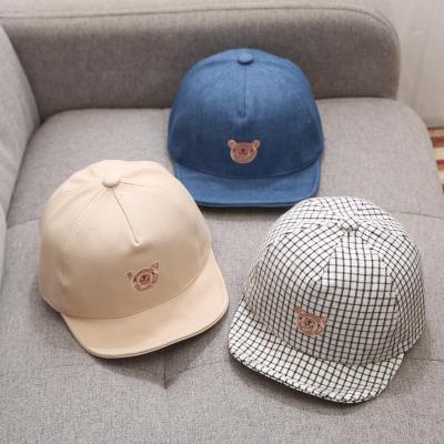 China Wholesale JOINT Cartoon Striped Bear Baby Kids Boy Girl Toddler Hat Infant Baseball Cap for sale