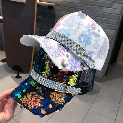 China breathable & Wholesale Fashion Waterproof Adult Women 5 Panel Mesh 5 Panel Rhinestone Trucker Hat for sale