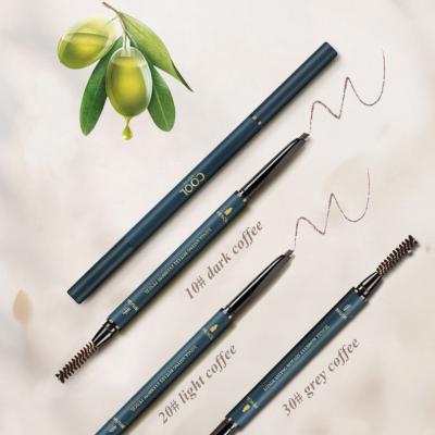 China Waterproof 3 Colors Eyebrow Pen With Brush Long Lasting Thin Triangular Brow Enhancer Eyebrow Pencil for sale