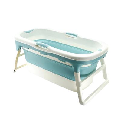 China NEW Blue and White Sustainable Design Folding Plastic Bathtub for sale