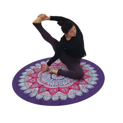 China Custom Eco Friendly Digital Printed Anti-Slip Suede Yoga Mat for sale