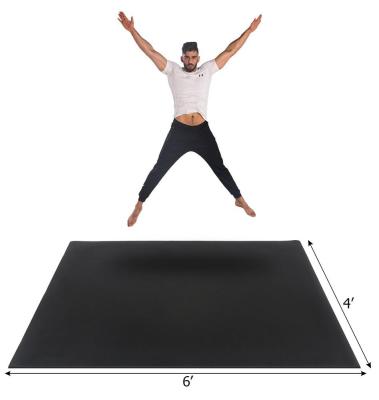 China Thick Durable Indoor Yoga/Gym/Cardio Sports Workout Mat, Non Slip High Density Fitness Mat, Extra Large Yoga Mat for sale