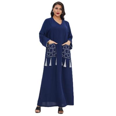 China Leisure Hot Summer Long Skirt Casual Muslim Women's Dress Middle East Robe Arab Dress for sale