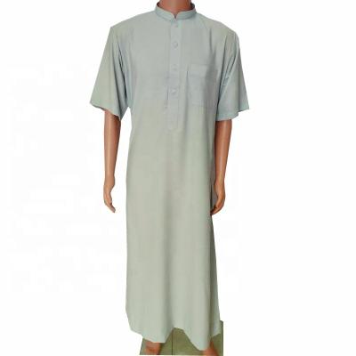 China Other Solid color Qatar style Thobe Islamic Clothing Robe Thawb jubbah for sale