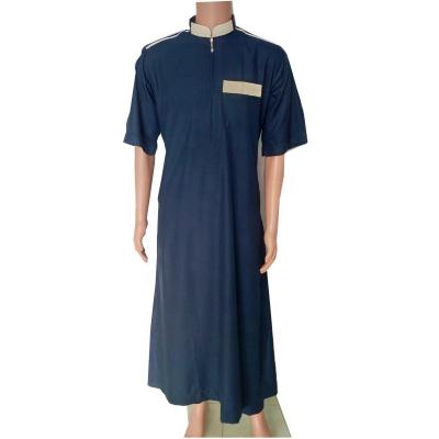 China Other New design splicing colors Thobe with Pants Islamic Clothing Robe Thawb jubbah for sale