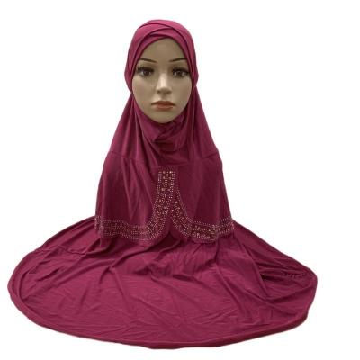 China Muslim Headscarf  Double cross hat head double hot diamond Malaysian scarf hijab jacket jacket Muslim headscarf for sale