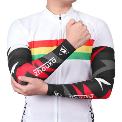 China Clothing Accessories Sunscreen Breathable Personality Breathable Recycling Outdoor Riding Striped Black Arm Guard for sale