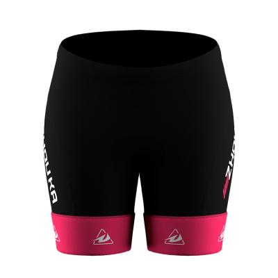 China Customized Breathable Black Elastic Non-slip Cycling Shorts For Women Padded Cycling Shorts for sale