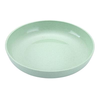 China Sustainable Wheat Straw Plate PP Food Dish Creative Matt Round Flat Dinner Plate Kitchen Accessories for sale