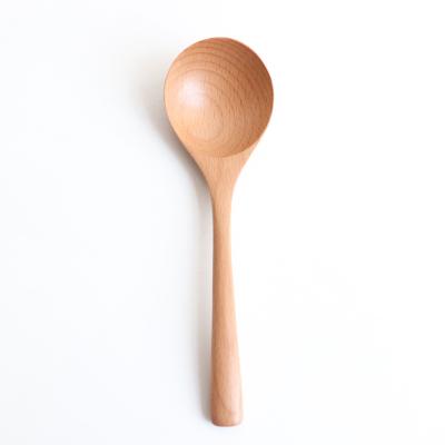 China Long Wooden Spoon Handle Long Tablespoon Viable For Rice Soup Oatmeal Kitchen Dinner Dessert Tools for sale