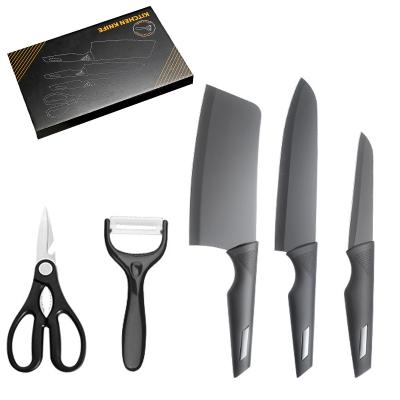 China Viable Kitchen Knife Set With Peeler Carrot Potato Fruit Slicer Peeler Stainless Steel Knives Household Accessories for sale