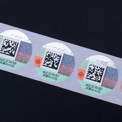 China Security Customized Tax Stamp with Rainbow Printed Holographic Micro Text Surface for sale