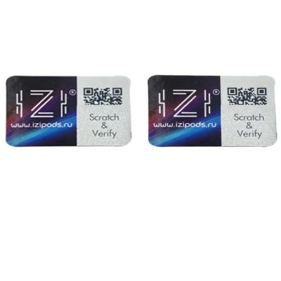 China Tobacco QR Code Label Scratch Layer Cigarette Box Label Anti Counterfeit for sale