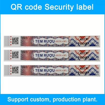 China Securely Printed Paper Vinyl PET Security Labels with Custom Design. en venta