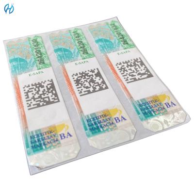 China Professional Security Design Custom Tax Stamps Hologram Anti Counterfeit Printing Labels for sale