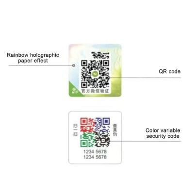 China Gloss Double Layer Sticker Anti Counterfeiting Custom Label Printing ISO9001 for sale