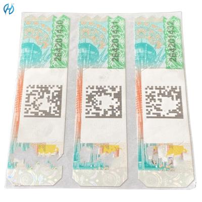 China Custom Excise Tax Stamp Hot Stamping UV Invisible Printing Wine Label Sticker for sale