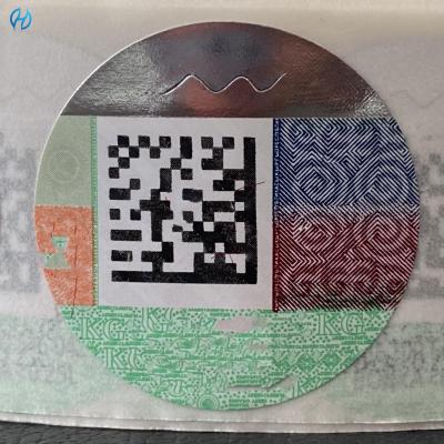 China Holographic Waterproof Security Stickers Durable Permanent Adhesive Customized for sale