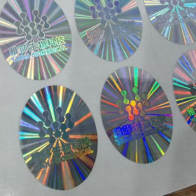 China Offset Printing Custom Holographic Stickers Barcode Included Printing for sale