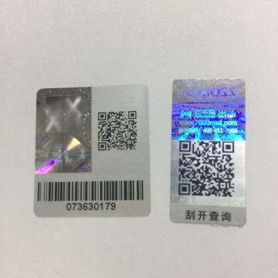 China Garantir a autenticidade do produto com autocolante de segurança holográfico a laser e numeração sequencial à venda