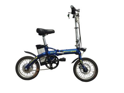 China 36V 8A Lightweight Folding Electric Bikes , Foldaway Electric Bike Long Range for sale