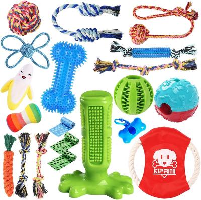 China Sustainable Dog Toothbrush Chew Toys with String Toys for Boredom Treat Balls and Squeaky Dog Toy for Puppy and Small Dogs for sale