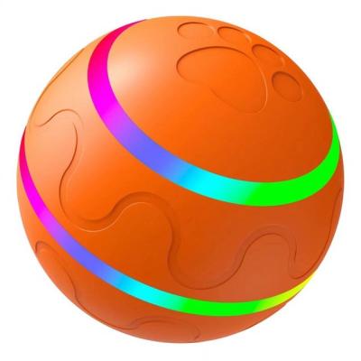 China Hot Selling Viable Interactive Intelligent Remote Control Luminous Electric Pet Cat Toy Dog Training Ball Silicone Ball for sale