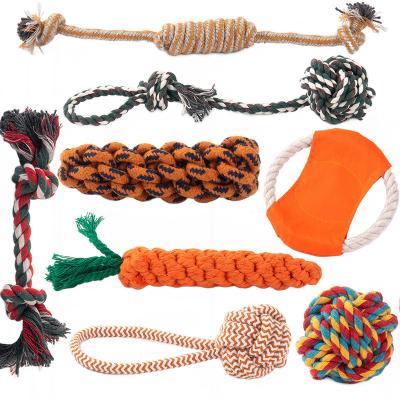 China 2023 Premium Colors Viable Hot Selling Interactive Weaving Rope Pets Dog Chew Toys For Aggressive Chewers for sale