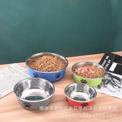 China CW-011 Animals CW-011 Stainless Steel Cat Dog Food Basin Single Basin Single Basin Thickened Heavy Duty Pet Basin Small Multi Specifications Dog Basin for sale