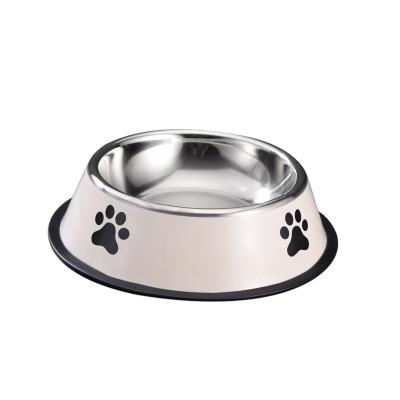 China CW-015 new small animal stainless steel PET / object thickened bowl (durable / with cat drinking water, dog food basin, dog bowl wholesale) for sale