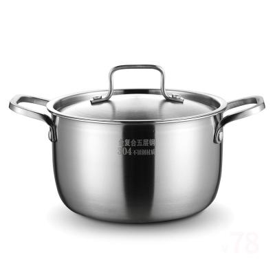 China RTK-007 304 stainless steel viable soup pot, steamer, hot pot, with double bottom milk pot for sale