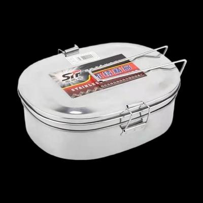 China FH-004 stainless steel large double-layer thickened student lunch box (sealed/sealed lunch box, lunch box, cool-keeping box) for sale