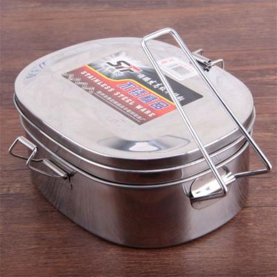 China FH-006 Stainless Steel Double Layer Single Layer Square Lunch Box (Learner/Raw Stainless Steel Plus/Thick Bento Box, Fast Food Box) for sale