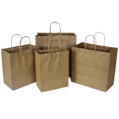 China Recycled Materials Kraft Paper Bags For Take Out Food for sale