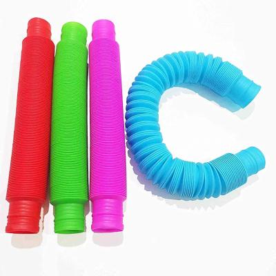 China hot sale noise stretching tube toys 1.9cm sensory tubes pop up tube 2.9cm sensory tubes toys pe-tube for sale