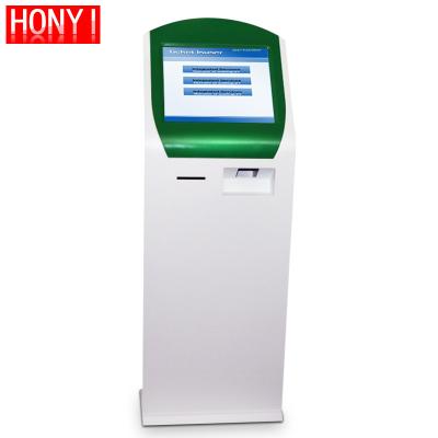 China Hot Indoor, 17 Inch Free Standing Touch Screen LCD Payment Terminal Kiosk With Card Reader And Strip Printer for sale