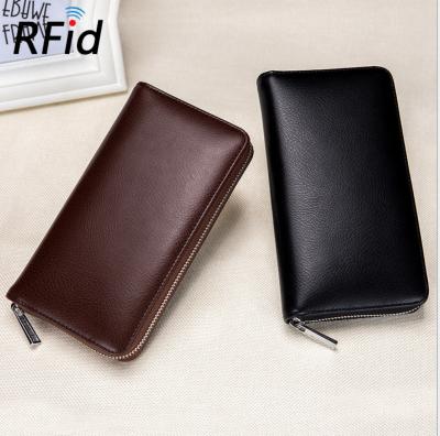 China RFID Fashion Good Quality Premium Cowhide Genuine Leather Women Purse Wallet Birthday Gift for sale