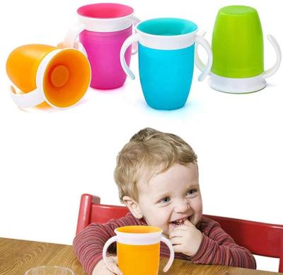 China Cute Convenient Kids Trainer Cup Drinking Bottle Degree Drinking Cups Baby Cups Joints Automatically Viable for sale