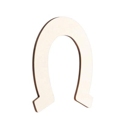 China China Horseshoe Cutouts Ready To Paint Horseshoe Wooden Wedding Horse Birthday Party Bulk Supplies for sale