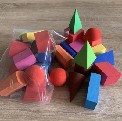 China .inactive Educational EVA Toys 15 Pcs/Solid Set 3D Geometry Learning Toys For School Students for sale