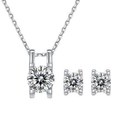 China UA267 FASHIONABLE dropshipping 2023 925 Sterling Silver Women's Fashion Jewely Sets Necklaces and Earring Relay Necklaces for sale