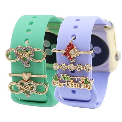 China UA174 TRENDY dropshipping custom sport band charm for decorative band watch accessory star studs watch charm for sale