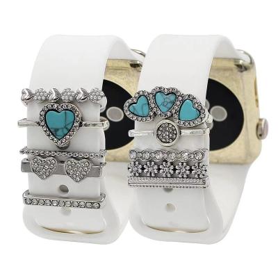 China UA248 FASHIONABLE charms dropshipping decorative studs for watch accessories retro turquoise style band ring for sale