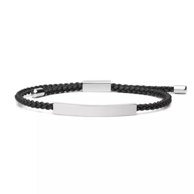 China UA152 2mm CLASSIC Braided Rope Tube Bracelet Non-tarnish Titanium Steel Hollow Custom Bracelet for sale