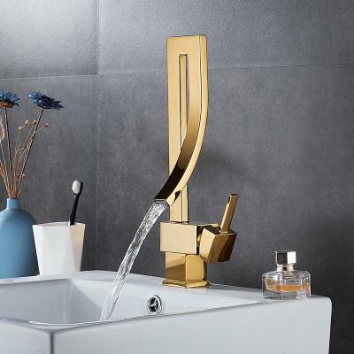 China Basin Faucets Free Sample Sense Simple Fashionable Commercial Bathroom Basin Gold Water Faucet Kitchen And Hot Pull Down Brushed Nickel for sale