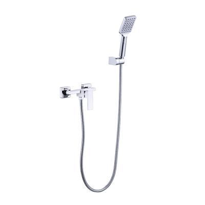 China Moden Guaranteed Quality Zinc Handle Moden Waterfall Mixer Tap Square Shower Column Bathroom Shower Set Faucet for sale