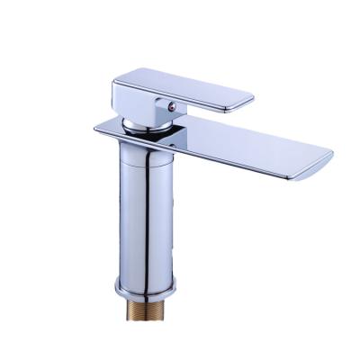 China Wholesale Modern Brass Water Body Single Hole Chrome Basin Mixer Tap Modern Bathroom Faucet for sale